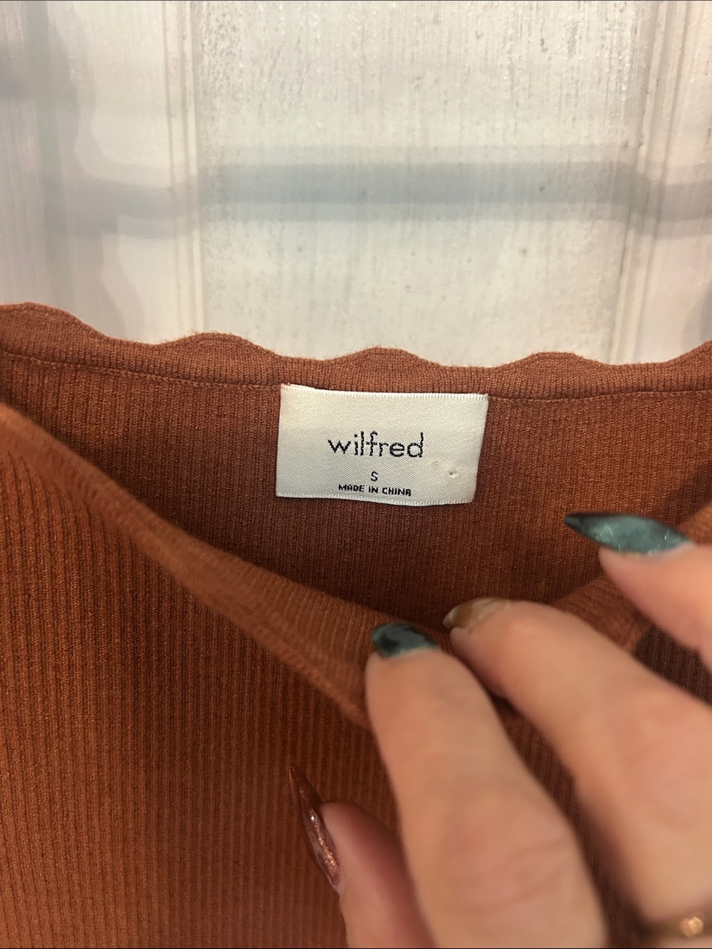 Wilfred Rust Ribbed Square-Neck Tank Dress - Picture 2 of 4